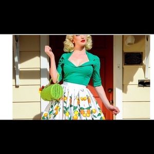 Pinup couture green top